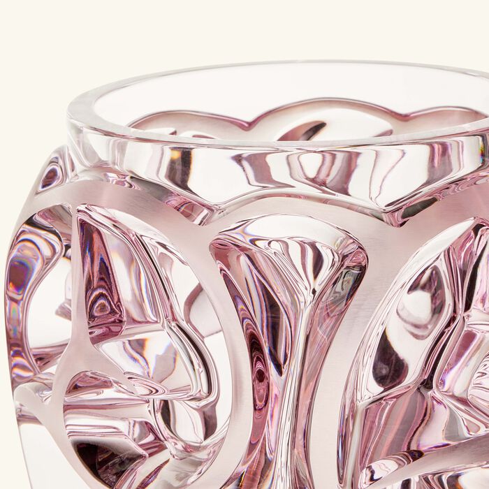 lalique tourbillons vase small pink