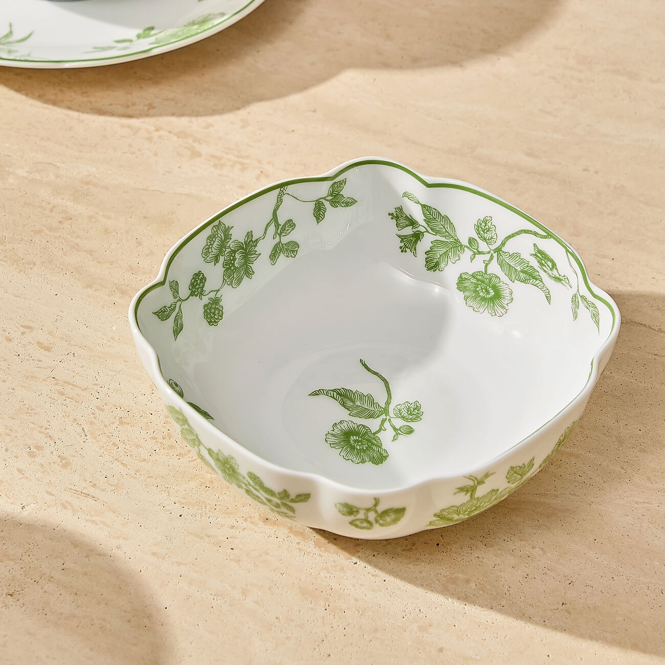 Albertine Dessert Plate Square Green bernardaud albertine dessert plate square green