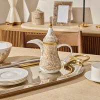 versace barocco coffee pot beige