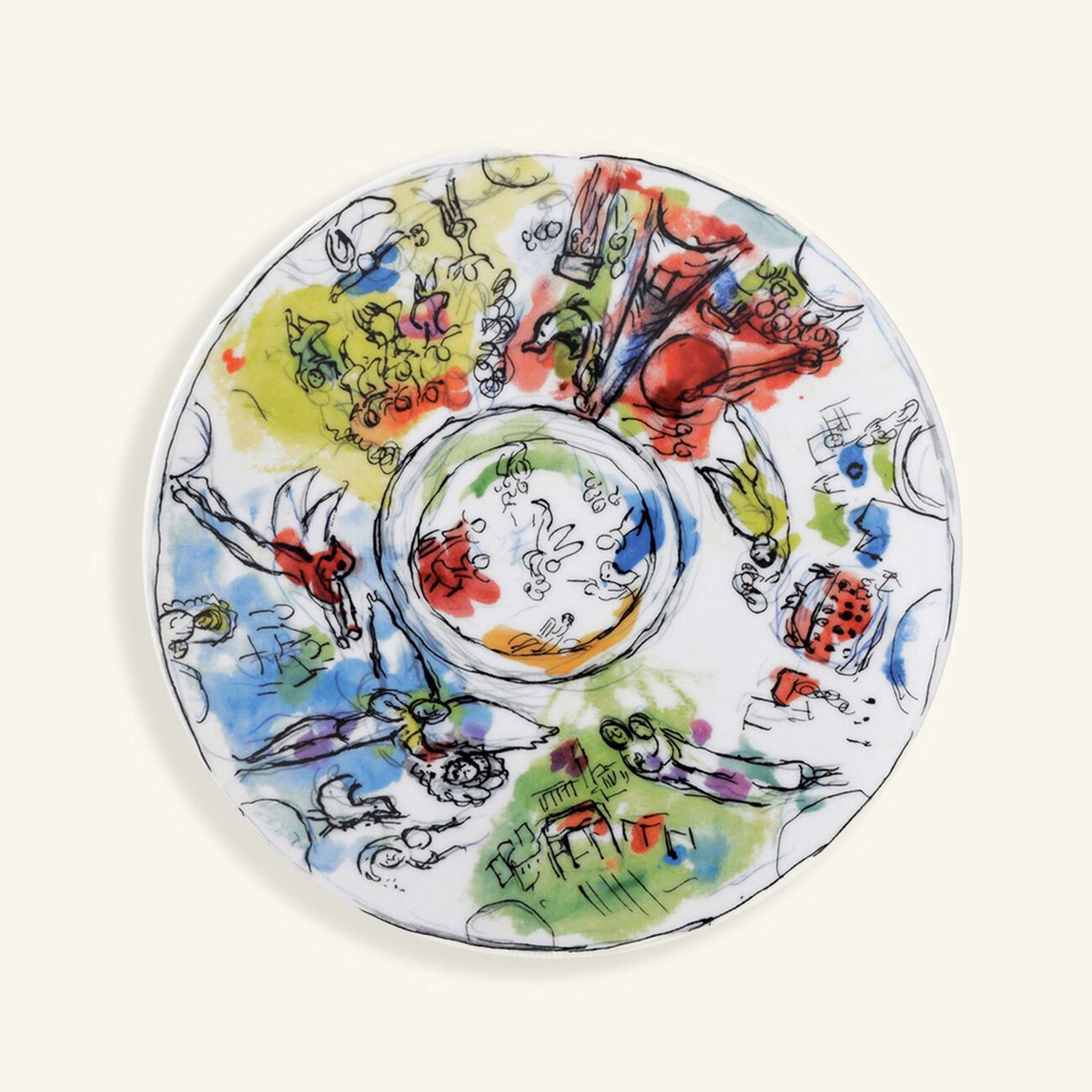 bernardaud marc chagall salad plate round white 21cm set of 6