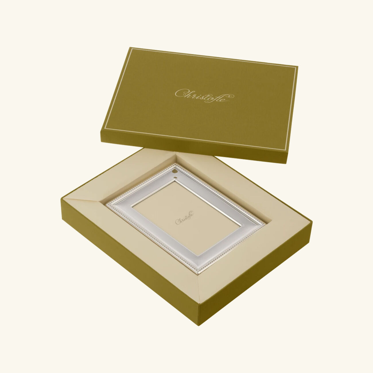 christofle perles picture frame silver plated 10x15cm