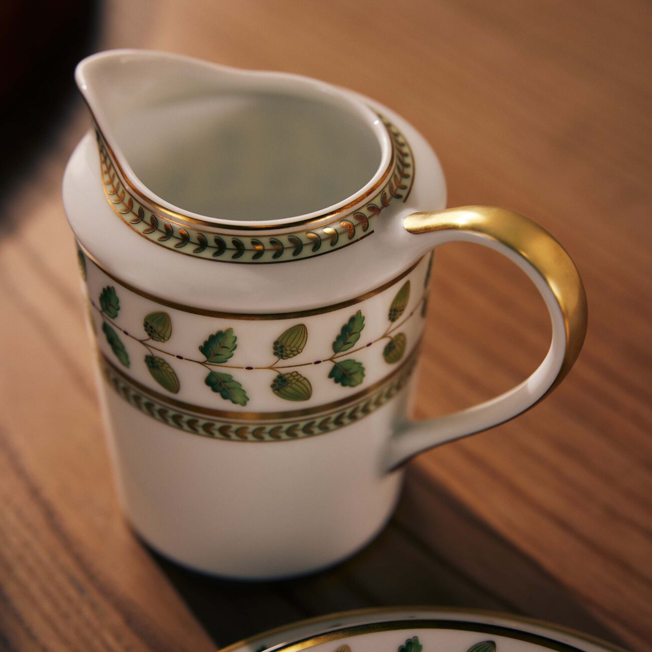 bernardaud constance cream pitcher green