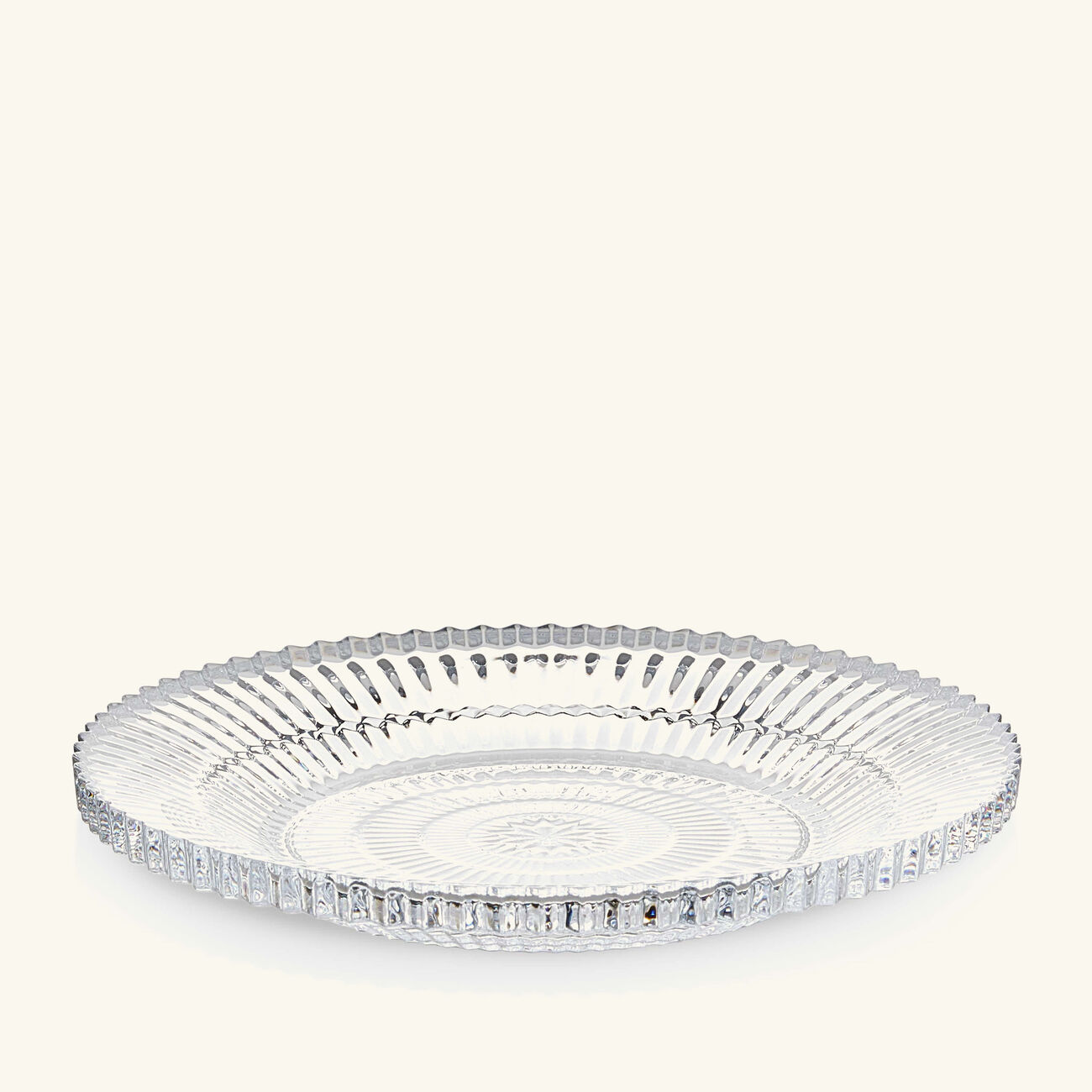 baccarat mille nuits plate round clear 12cm