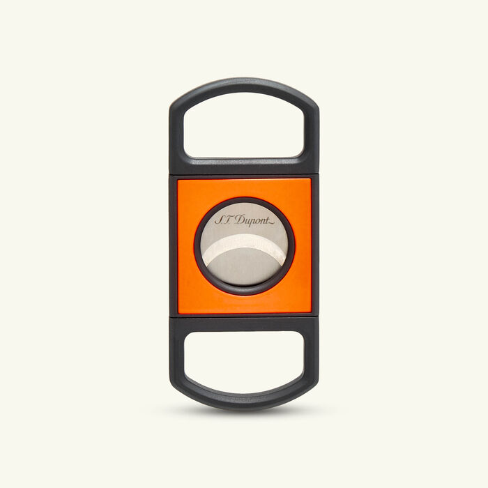 st dupont guillotine cigar cutter orange
