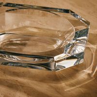 baccarat octogone trinket tray rectangular small clear