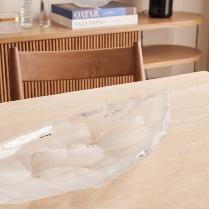 Terramineral Silex Centerpiece Large Clear lalique terramineral silex centerpiece large clear