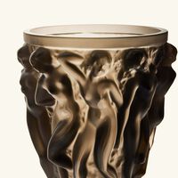 lalique bacchantes vase small brown