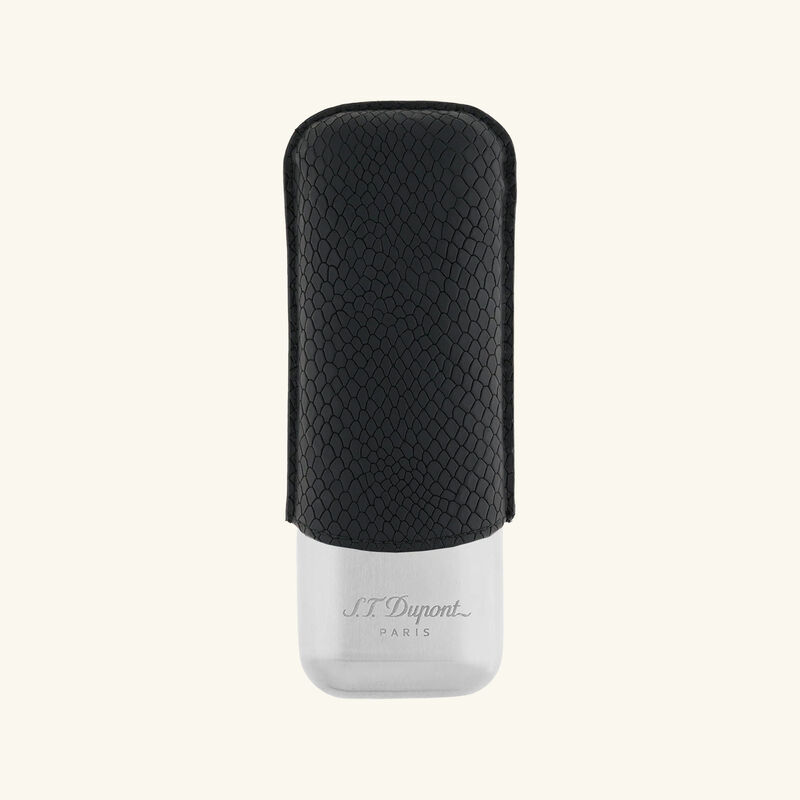 st dupont dragon double cigar case black