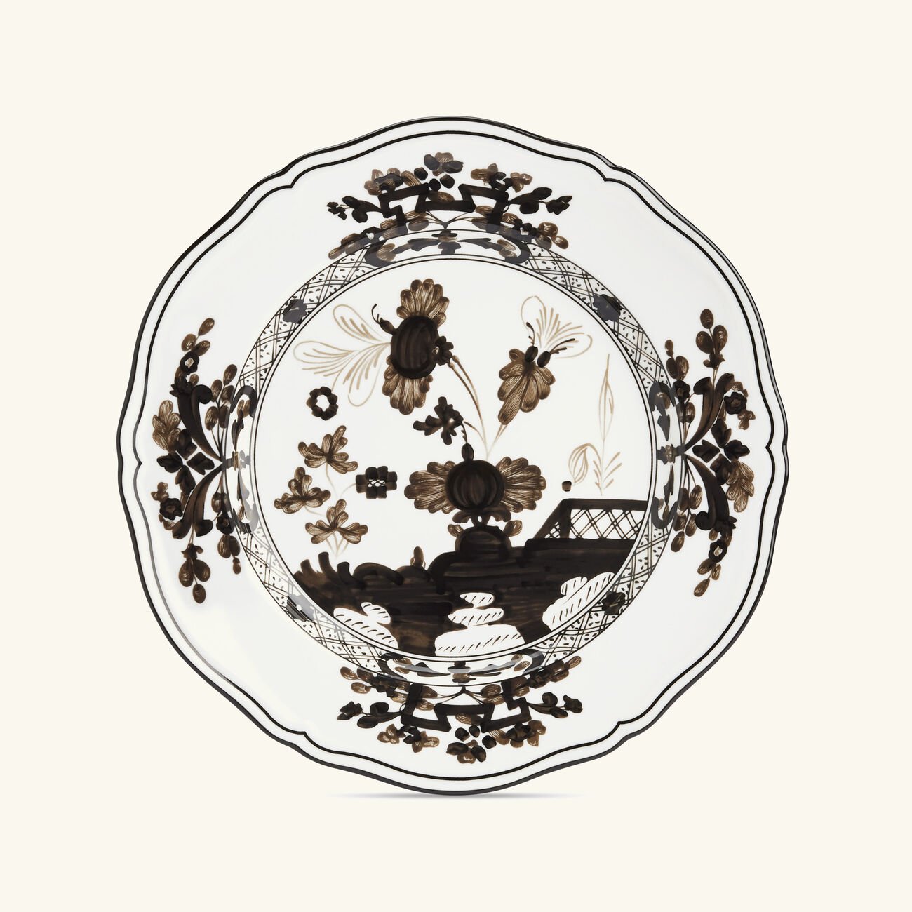 ginori 1735 oriente italiano dinner plate grey