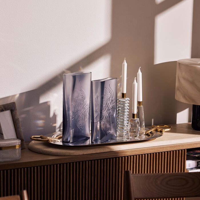 mario cioni   c oval shadow vase small clear