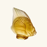 Fish Sculpture Small Yellow lalique fish sculpture small yellow