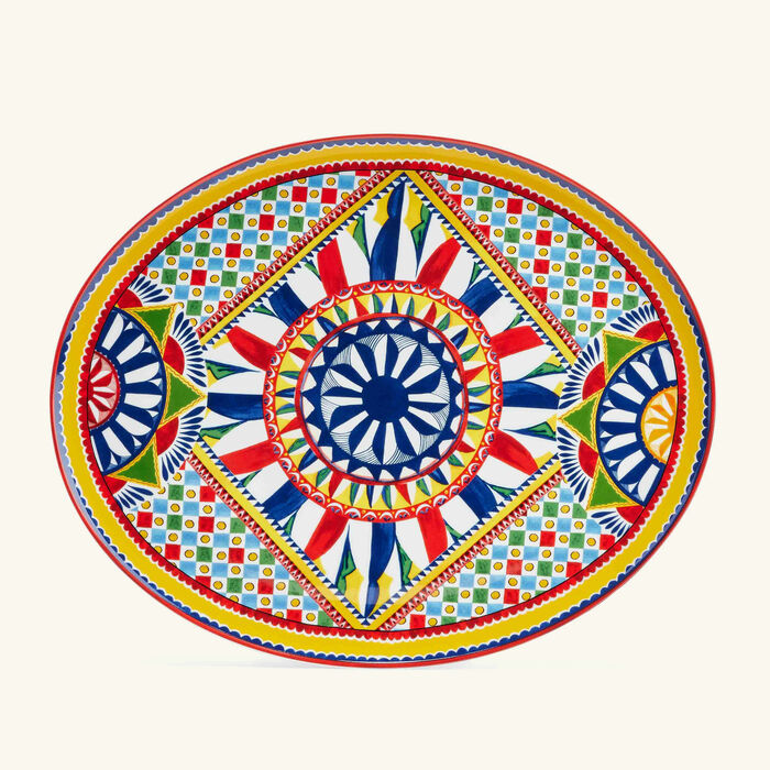 dolce gabbana casa carretto platter oval 45cm