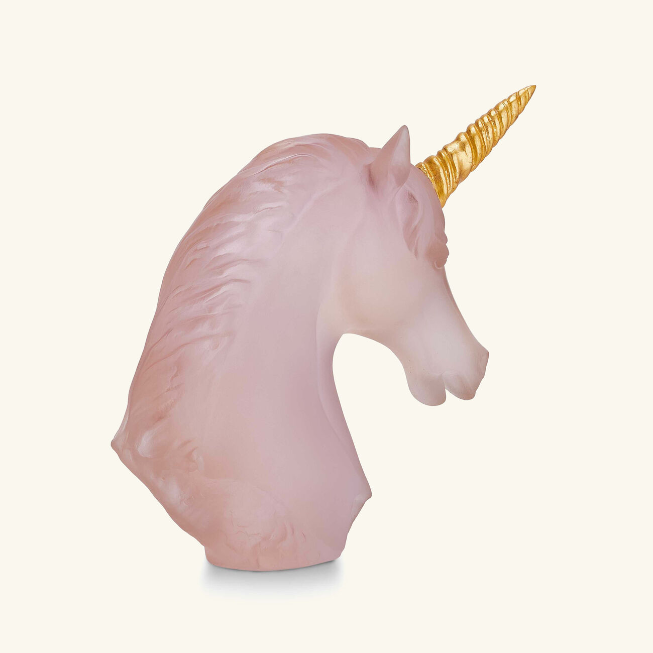 daum unicorn sculpture medium pink limited edition