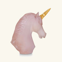 daum unicorn sculpture medium pink limited edition
