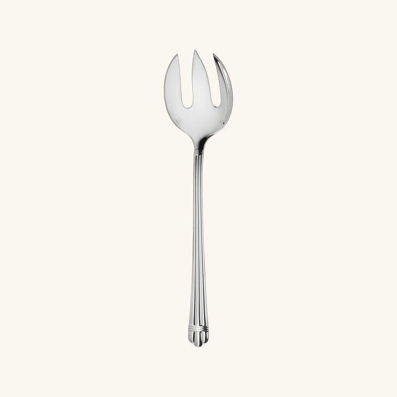 christofle aria salad serving fork silver plated