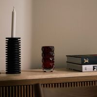 baccarat louxor vase round small red