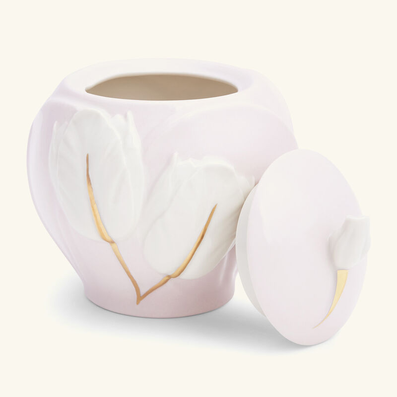 villari tulip sugar bowl pink