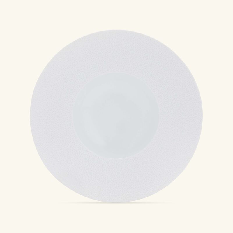 bernardaud ecume soup plate round white 27cm