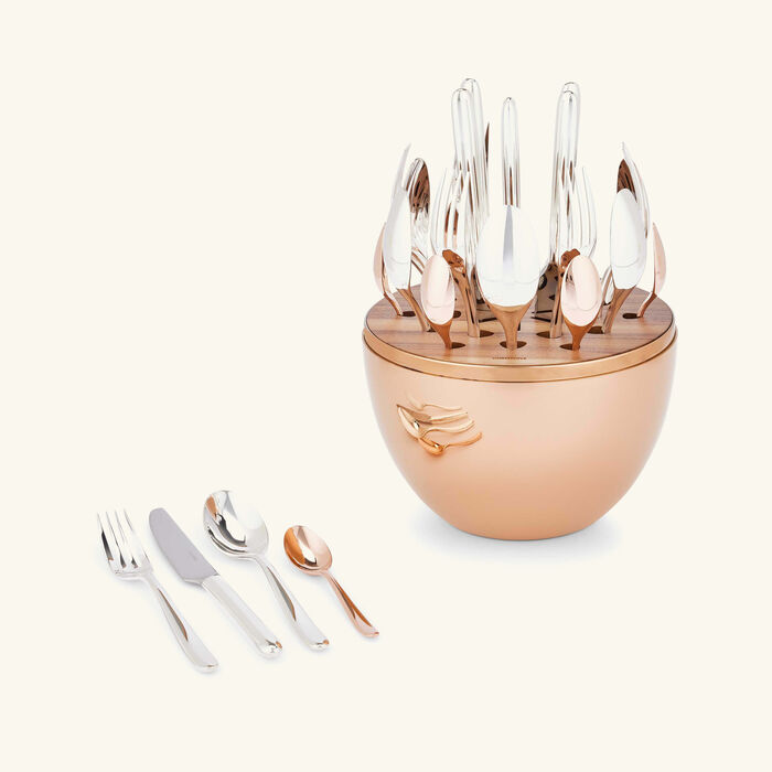 christofle mood 24 piece flatware set pink