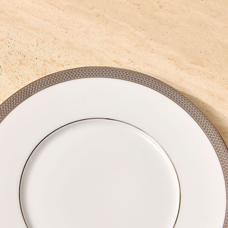 Maille Platine Bread Plate White 16cm bernardaud maille platine bread plate white 16cm
