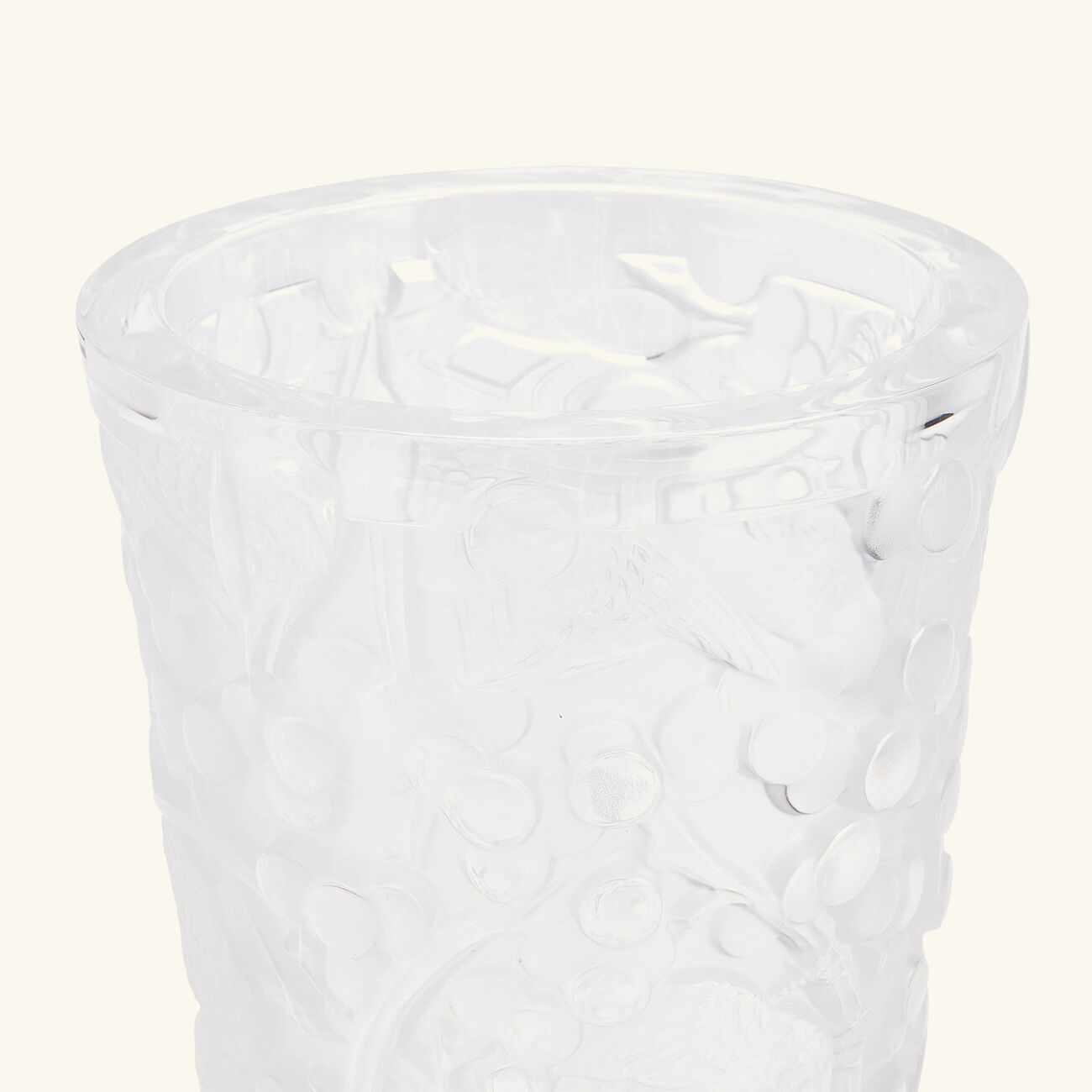 lalique merles et raisins vase small clear