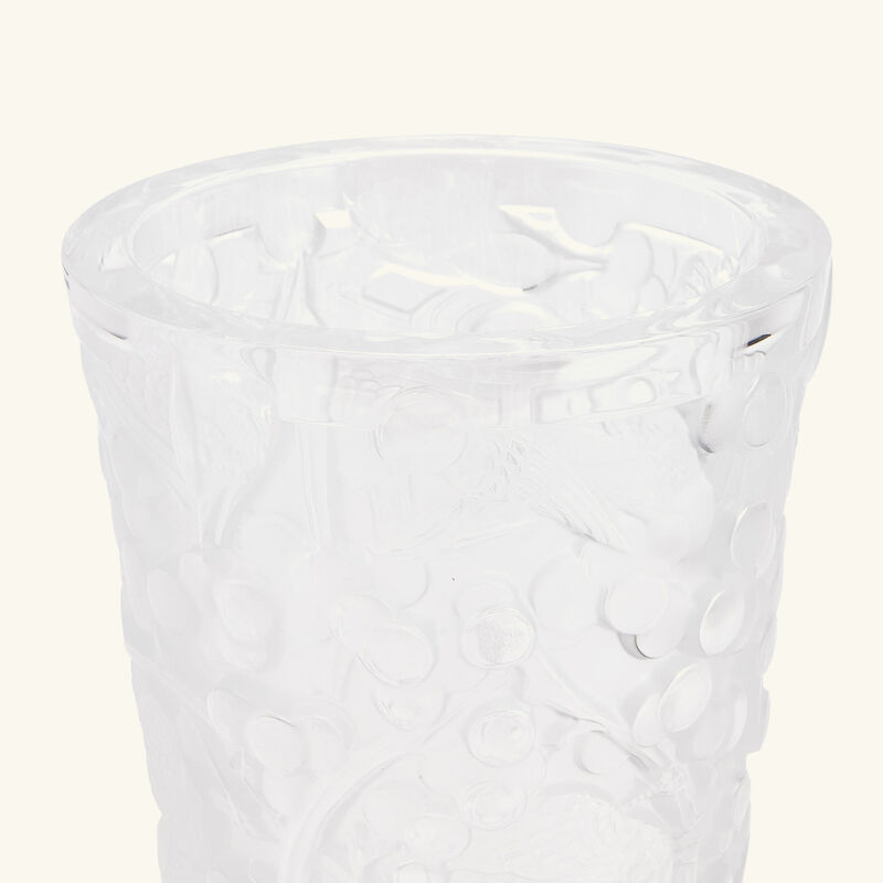 lalique merles et raisins vase small clear
