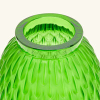 lalique plumes vase mini green