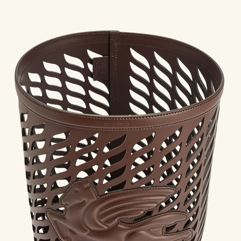 etro drill waste basket brown