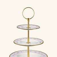 villari butterfly pastel pink 3 tier cake stand