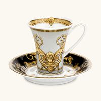Prestige Gala Coffee Cup & Saucer White versace prestige gala coffee cup saucer white