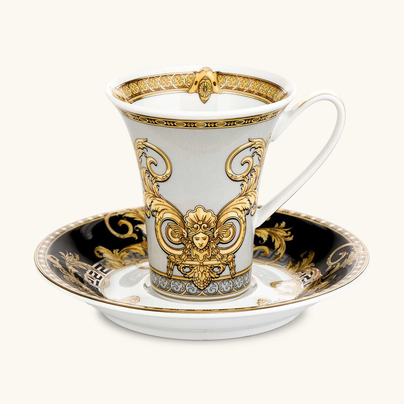 Prestige Gala Coffee Cup & Saucer White versace prestige gala coffee cup saucer white