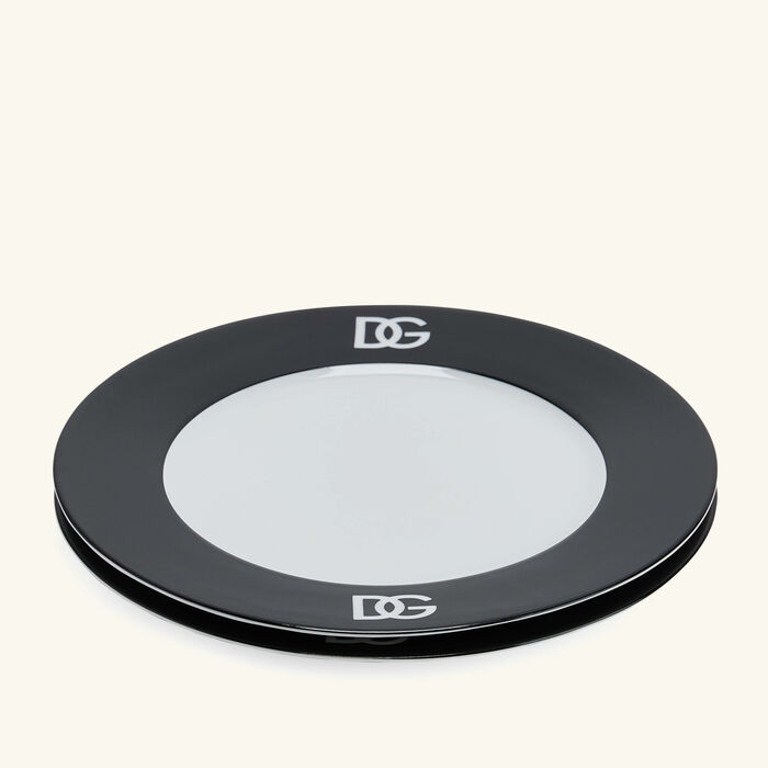 dolce gabbana casa dg logo dessert plate round 19cm set of 2