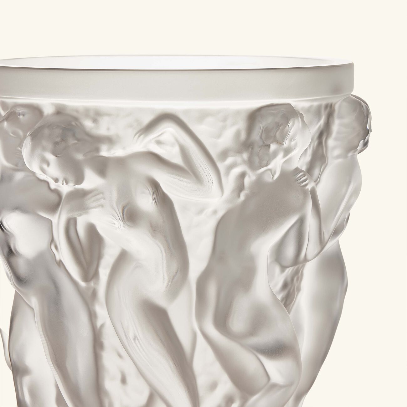 lalique bacchantes vase medium clear