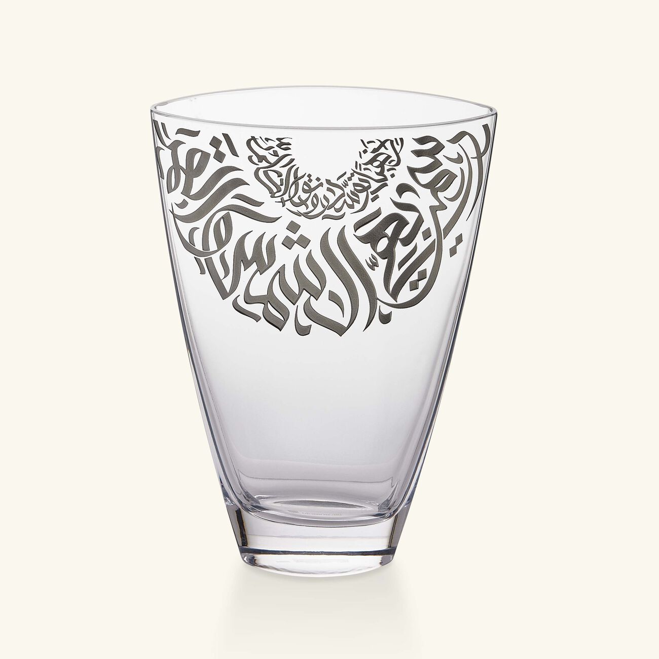 دملاج مزهرية قمر متوسطة بتصميم شفاف