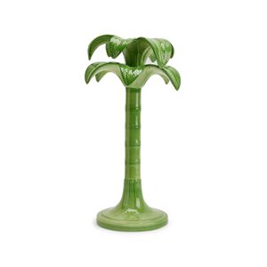 Palm Candlestick Holder - Green - Large, medium