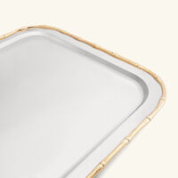 Bamboo Serving Tray Rectangular Medium Stainless Steel l objet bamboo serving tray rectangular medium stainless steel
