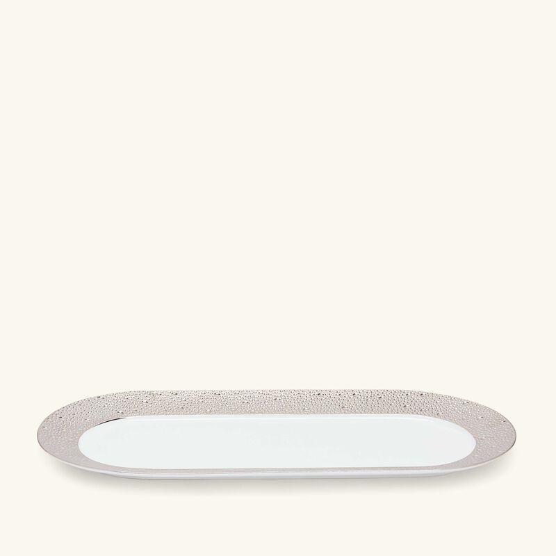 Ecume Serving Platter Rectangular Silver 39cm bernardaud ecume serving platter rectangular silver 39cm