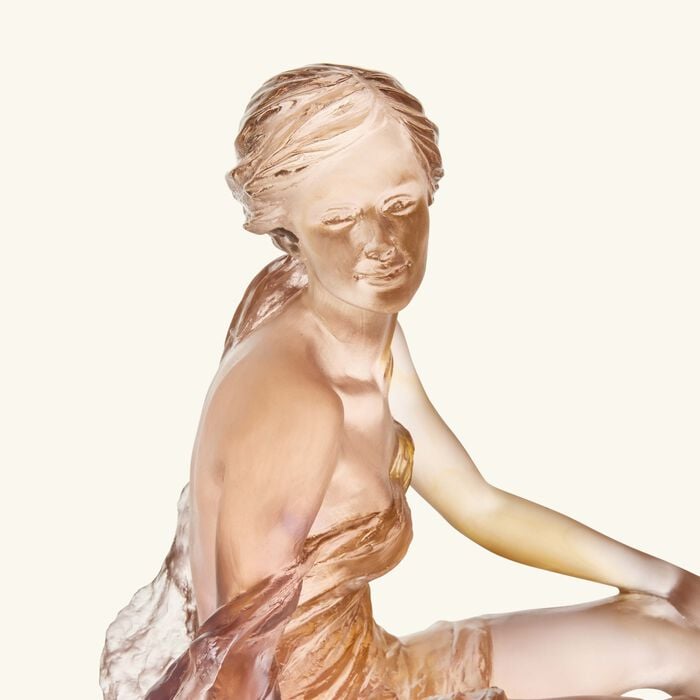 daum luo li rong vent l ger sculpture large amber pink limited edition