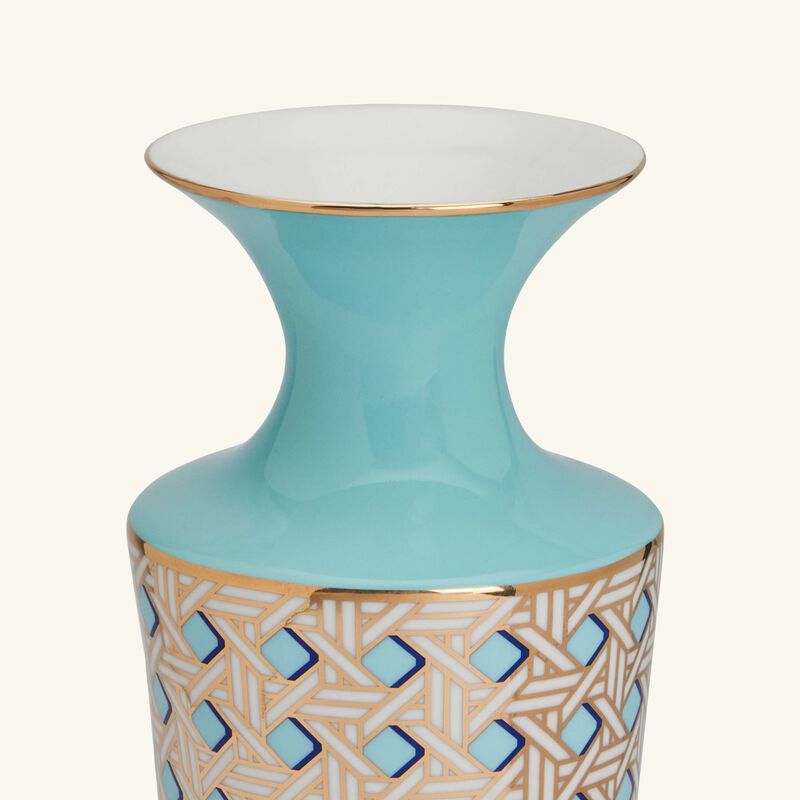 jonathan adler basketweave vase cuff small blue