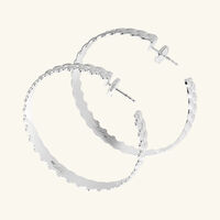 christofle babylone hoop earring sterling silver