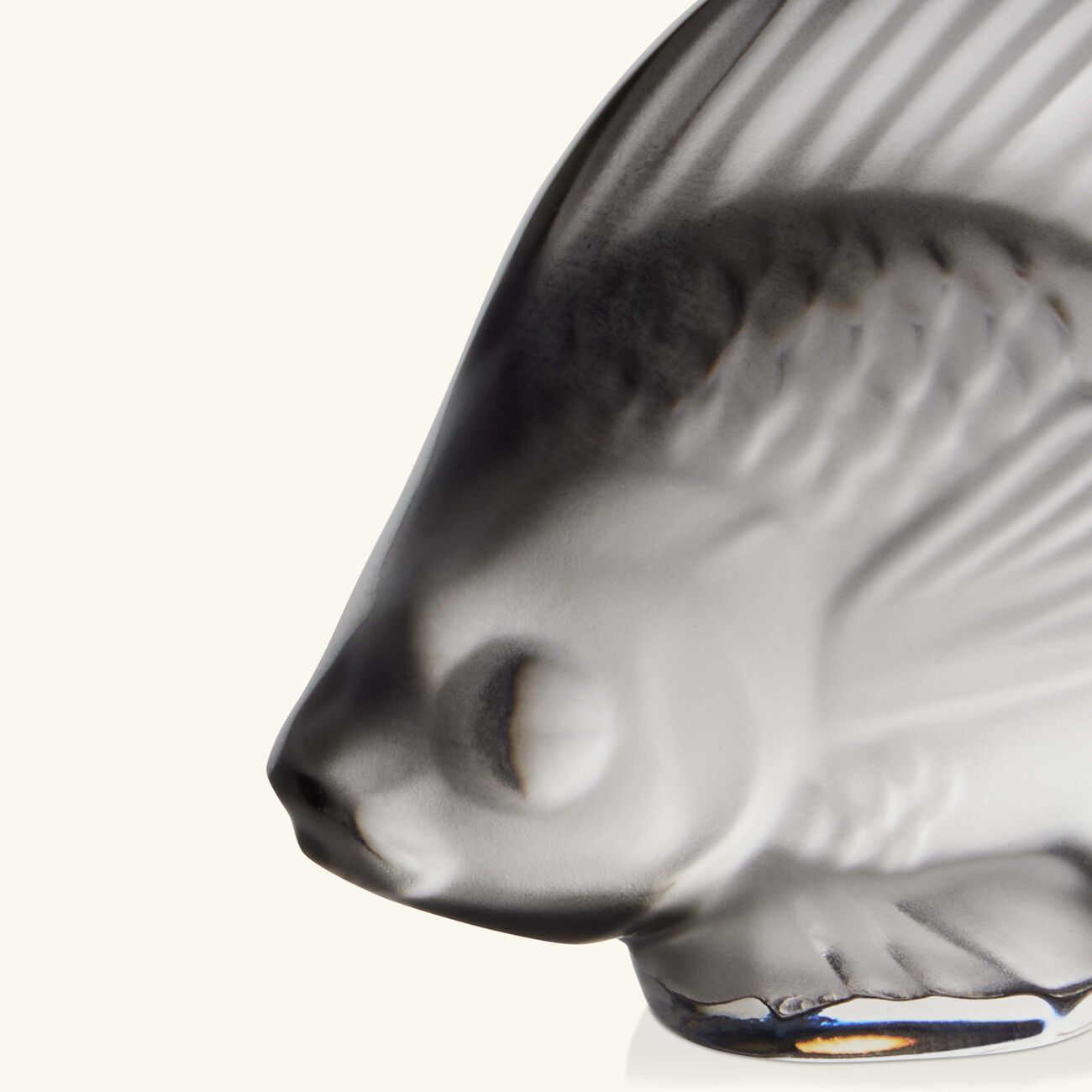 lalique fish figurine mini grey