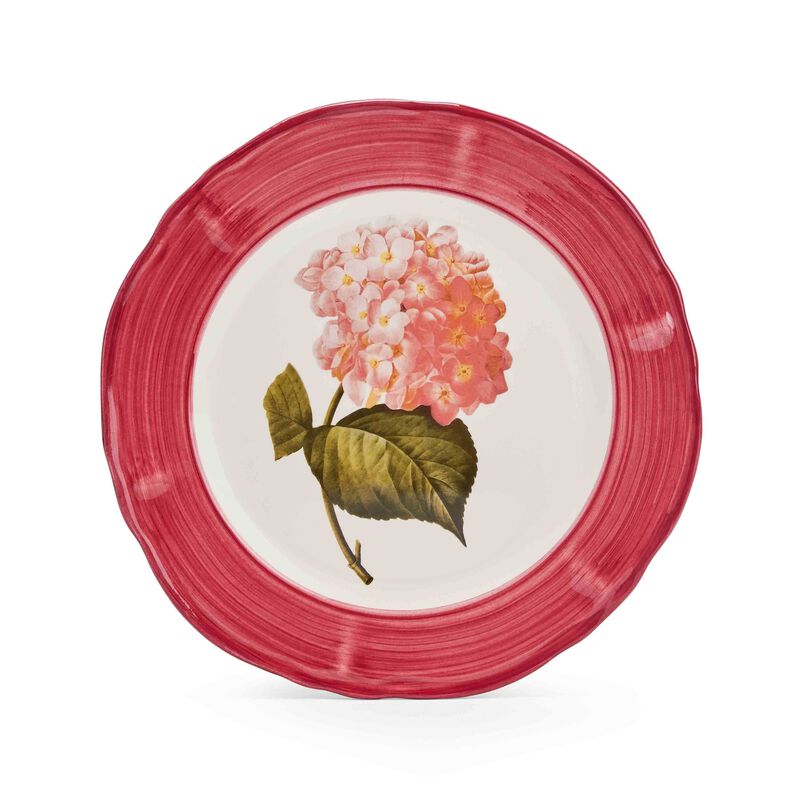 Sultan Garden Handpainted Pink Dinner Plate, large
