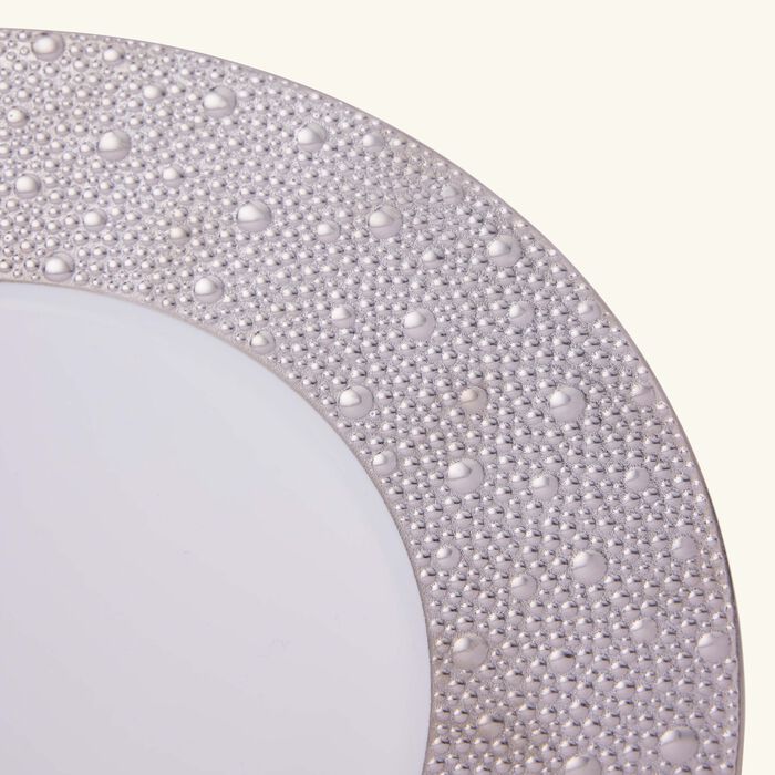 Ecume Dinner Plate Round Silver 26cm bernardaud ecume dinner plate round silver 26cm