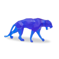 Small Blue Wild Panther Small Blue Wild Panther, small