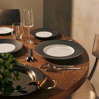 bernardaud ecume serving plate round silver 31cm