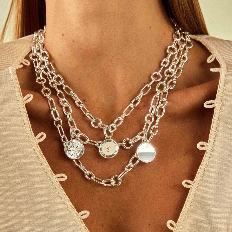 قلادة شري-شري فضية - مقاس 1 كريستوفل قلادة شري شري فضية مقاس 1