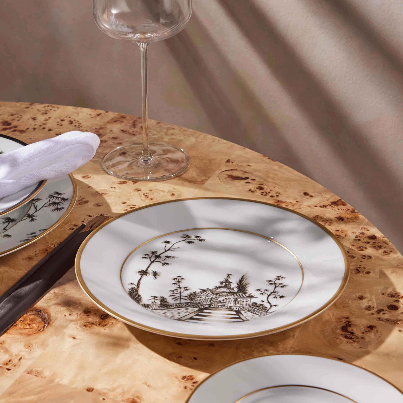 pinto paris vieux kyoto dessert plate round white 21cm