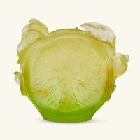 daum citrus vase large yellow limited edition