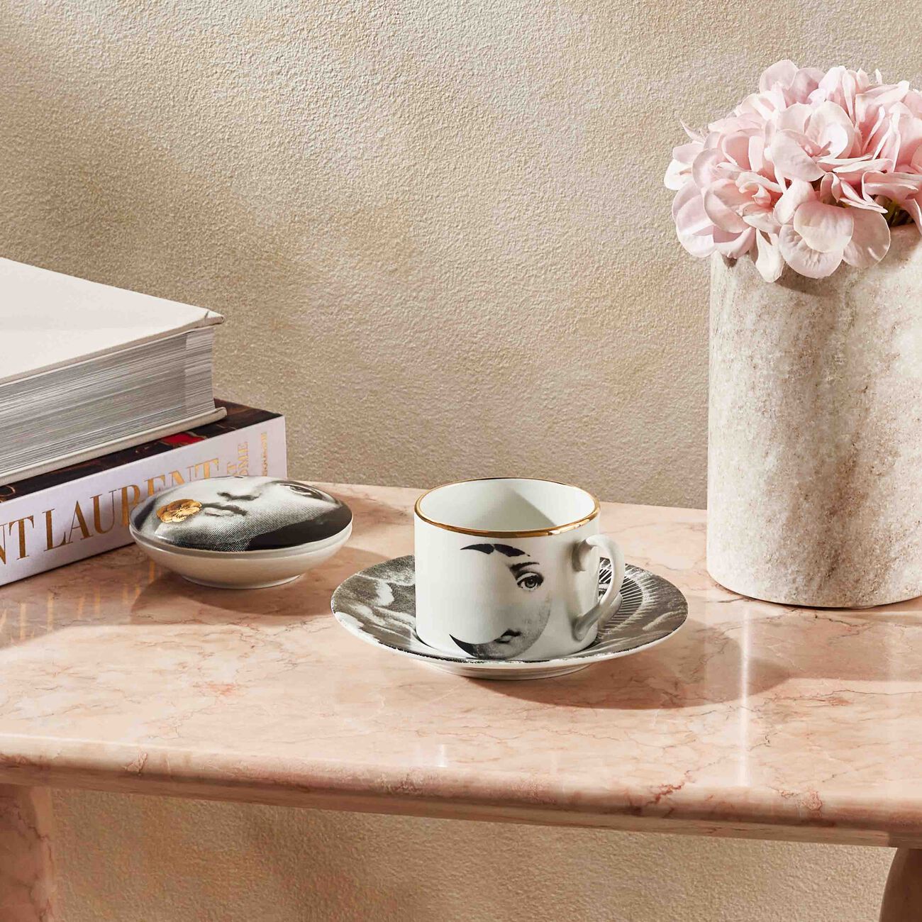 fornasetti tema e variazioni 2005 sol e luna tea cup grey