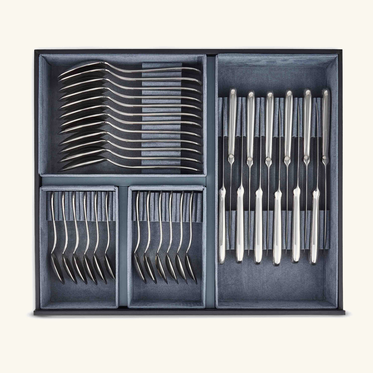 christofle perles 2 flatware set for 12 people 75 pieces stainless steel
